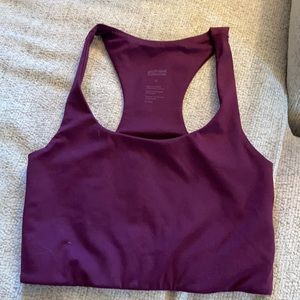 Plum Paloma sports bra from girlfriend collective